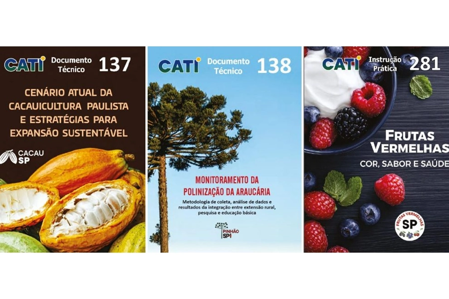 CATI reforça compromisso com desenvolvimento sustentável de cadeias produtivas e fortalecimento de produtores rurais via  lançamento de novas publicações técnicas 