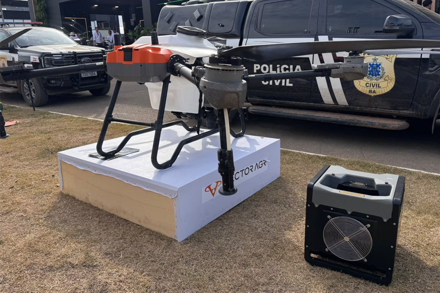 Polícia Civil apreende drone agrícola durante a Bahia Farm Show 2026 e investiga possível violação de propriedade industrial