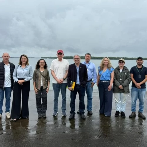 Apta e Instituto de Pesca recebem visita de cônsules do Uruguai e Paraguai