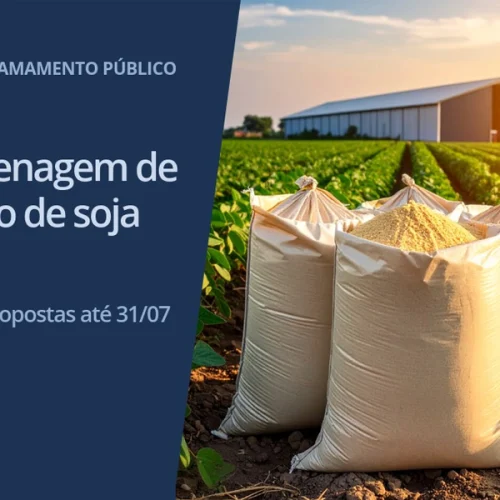 Edital da Conab para armazenagem de farelo de soja recebe propostas até sexta-feira (31)