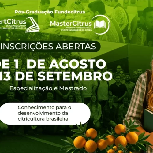 Fundecitrus abre inscrição para turma 2026 do MasterCitrus e ExpertCitrus