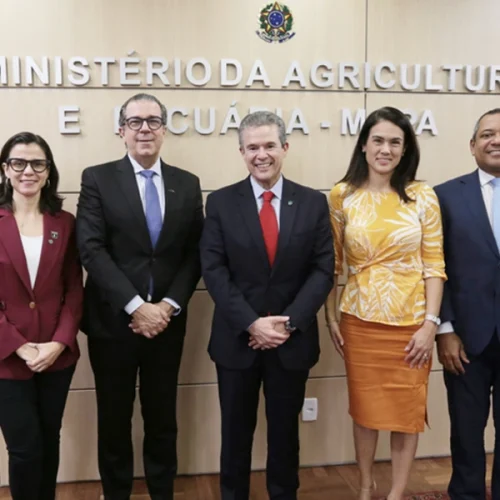 Ministro André de Paula recebe presidente da ABIA para debater indústria de alimentos no Brasil