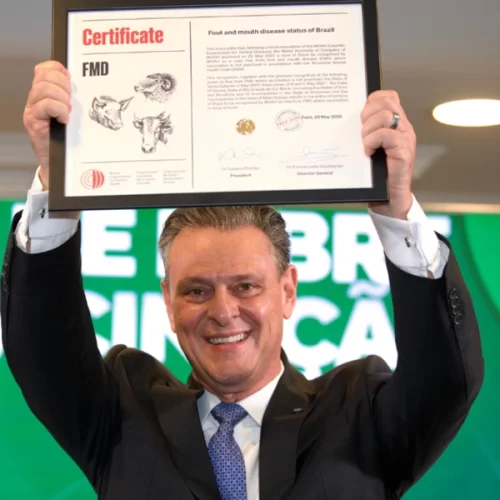 Reconhecimento do Brasil como país livre de febre aftosa sem vacinação pela Organização Mundial de Saúde Animal (OMSA)